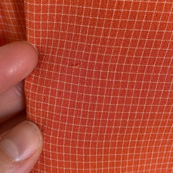 Vintage 90's Odessa Orange Plaid Mini Dress  Size 6 - Picture 15 of 15